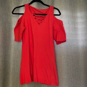 Torrid red strappy foxy tee